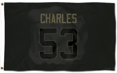 Black Tennessee Titans Saahdiq Charles   Service Flag (3 X 5)