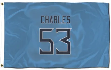 Light Blue Tennessee Titans Saahdiq Charles   Flag (3 X 5)