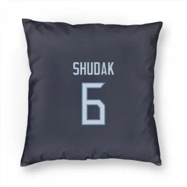 Navy Tennessee Titans Caleb Shudak   Pillow Cover (18 X 18)