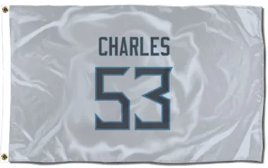 White Tennessee Titans Saahdiq Charles   Flag (3 X 5)